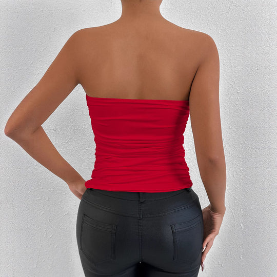 Damen Figurumspielendes Bandeau-Oberteil mit raffinierten Raffungselementen EB