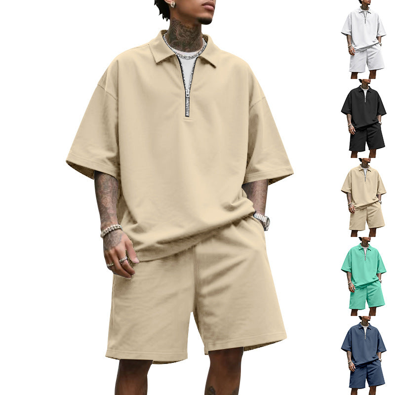 Herren lässiges Sport-Set mit kurzem Oberteil und praktischen Shorts EB