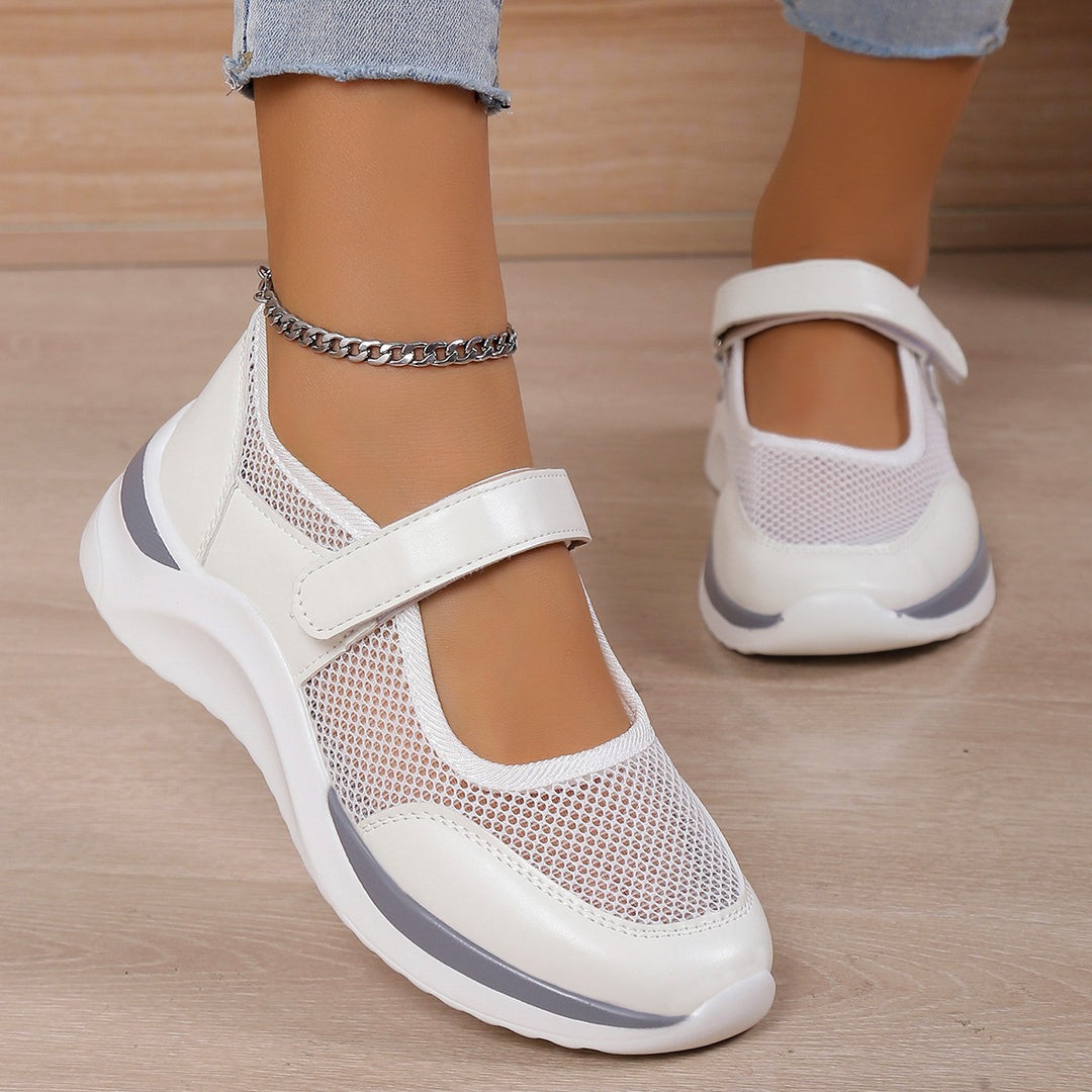 Damen Sportliche Sneaker mit atmungsaktivem Mesh-Obermaterial EB