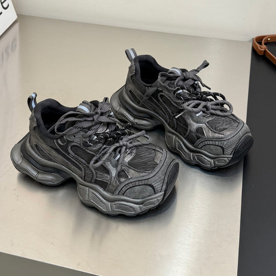 Damen Sportliche Chunky Sneakers mit atmungsaktiver Mesh-Oberfläche EB