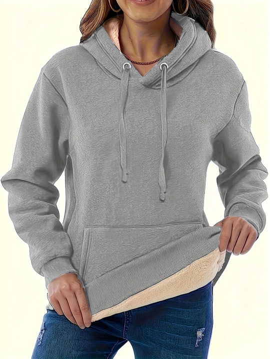 Damen Kapuzenpullover mit kuscheligem Innenfutter und oversized Passform EB