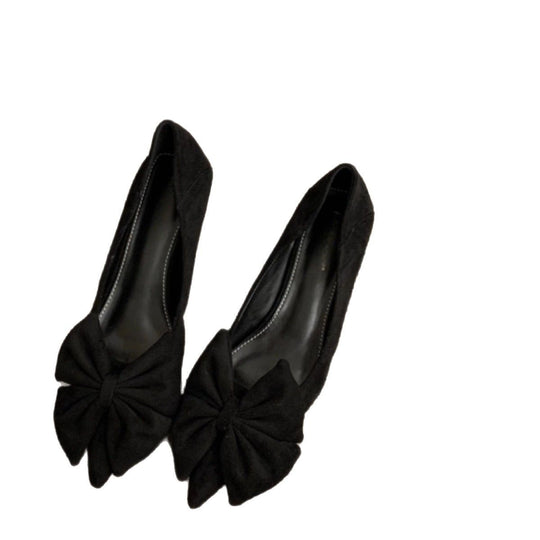 Damen elegante Ballerinas mit dekorativer Schleifenverzierung EB