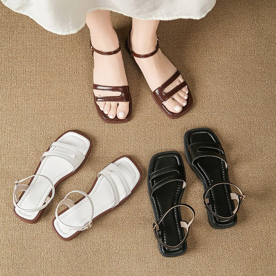 Damen Komfortable Sandalen mit verstellbaren Riemen und elegantem Design EB