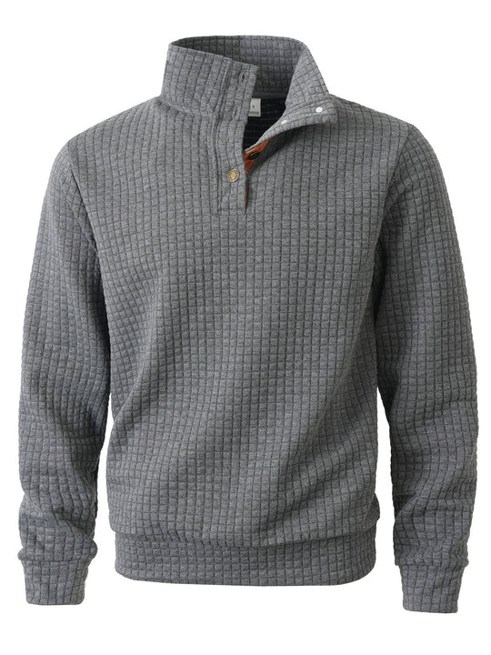 Herren stylischer Pullover mit modischem Stehkragen EB