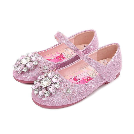 Mädchen Glitzernde Ballerinaschuhe mit Blumenapplikation EB