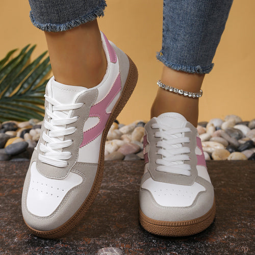 Damen Sportliche Sneakers mit strapazierfähigem Obermaterial und rutschfester Gummisohle EB