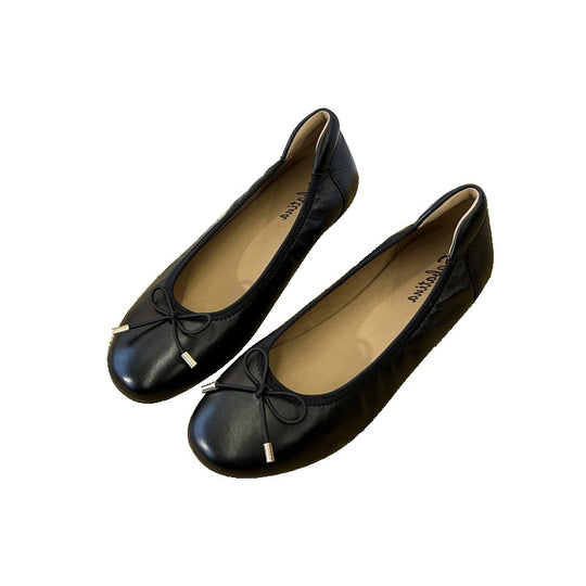 Damen Ballerinas mit modischem Schleifen-Detail und hochwertiger Lederoberfläche EB