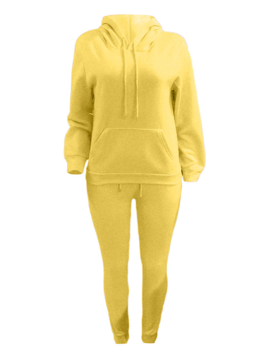 Herren nan sportliches Jogginganzug-Set mit Kapuzenpullover Kängurutasche und schmal zulaufender Jogginghose EB