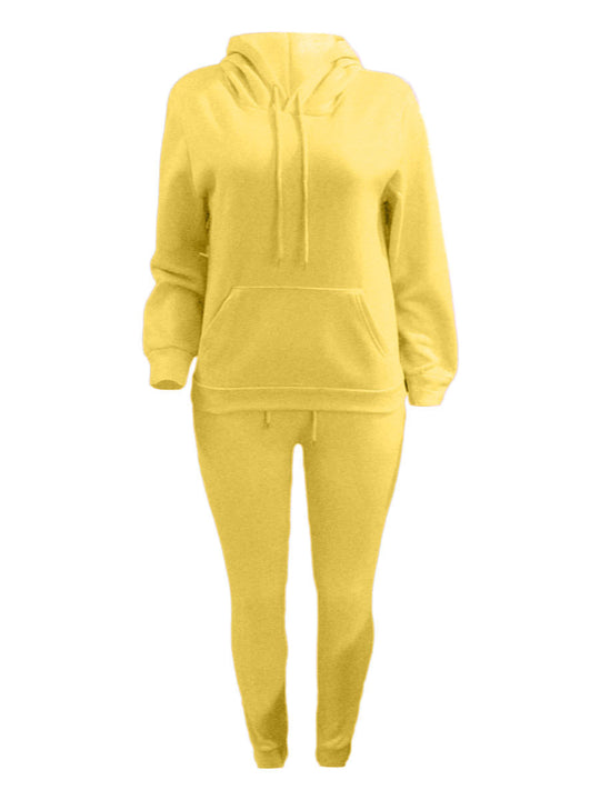 Herren nan sportliches Jogginganzug-Set mit Kapuzenpullover Kängurutasche und schmal zulaufender Jogginghose EB
