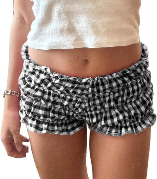 Damen Luftige Shorts mit Gingham-Muster EB