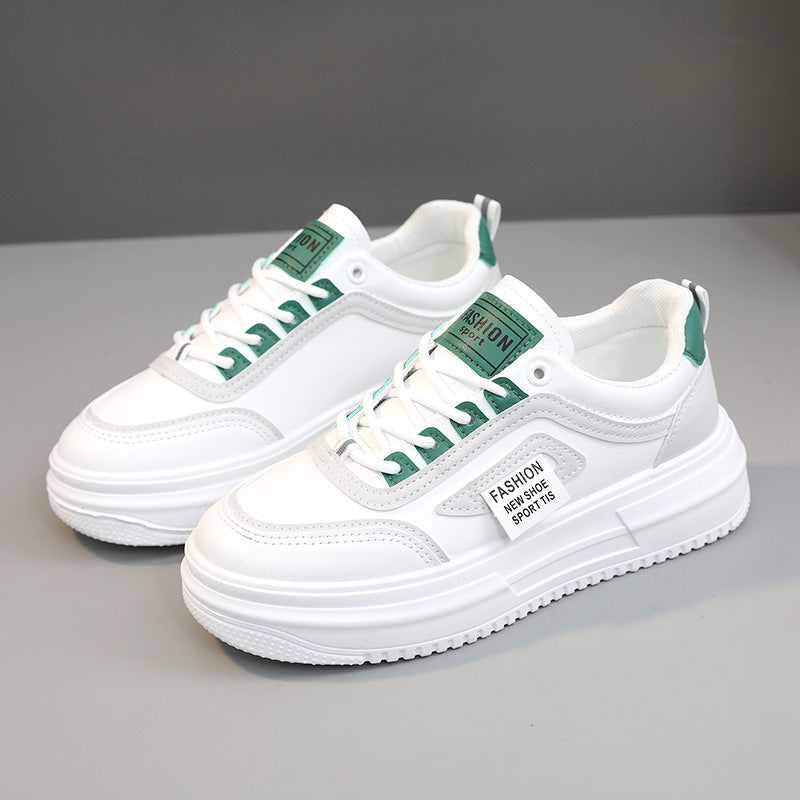 Damen modische Plateau Sneakers mit sportlicher Profilsohle und atmungsaktiver Konstruktion EB