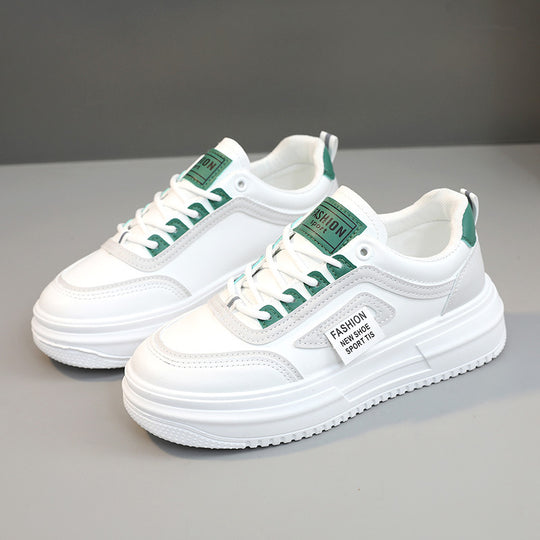 Damen modische Plateau Sneakers mit sportlicher Profilsohle und atmungsaktiver Konstruktion EB