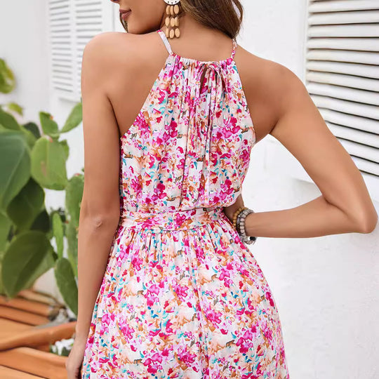 Damen Maxikleid mit floralen Mustern EB