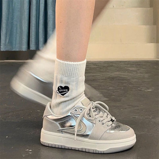 Damen Sportliche Sneakers mit reflektierendem Obermaterial und gepolsterter Innensohle EB