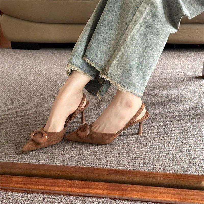 Damen elegante Slingback Pumps mit modernem Riemendesign EB