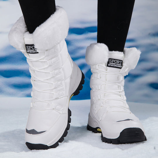 Damen wärmeisolierte Winterstiefel mit rutschfester Profilsohle EB