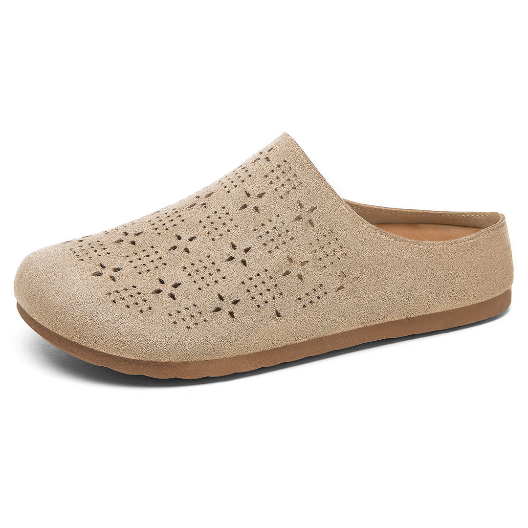 Damen nan Komfort-Mule mit Laserperforation und geformtem Memory-Fußbett EB
