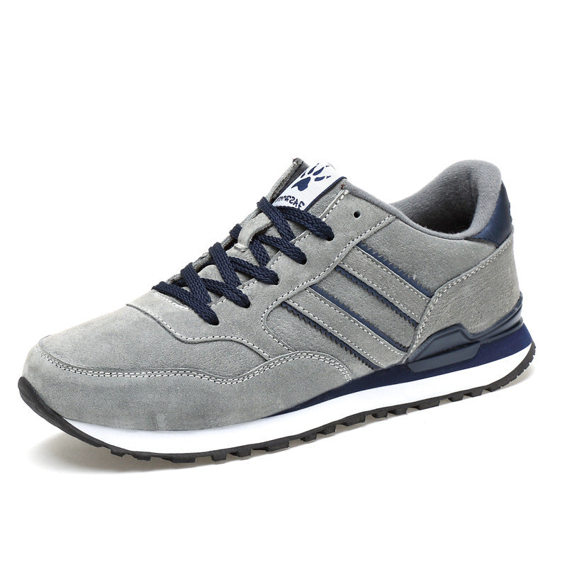 Herren retro Sneaker mit Wildlederoptik, gepolsterter Fersenpartie und rutschfester Laufsohle EB