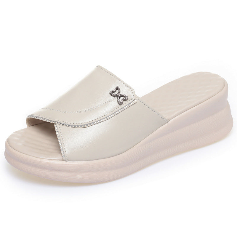 Damen Bequeme Plattform-Riemensandalen mit stilvollem Detail EB