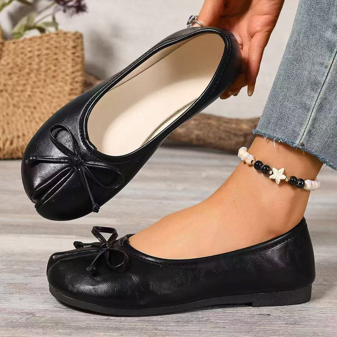 Damen Ballerinas mit eleganter Schleifenverzierung EB