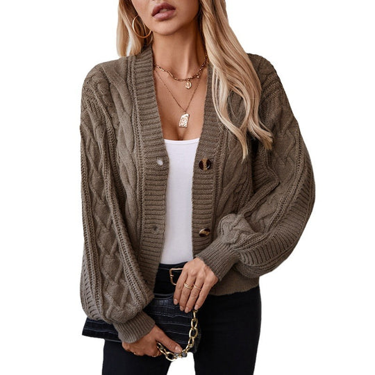 Damen Strickjacke mit dekorativem Zopfdesign und weich strukturiertem Material EB