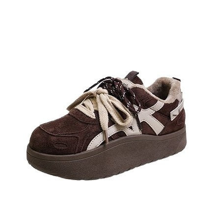 Damen Modische Sneakers mit warmem Innenfutter und elastischem Schnürsystem EB