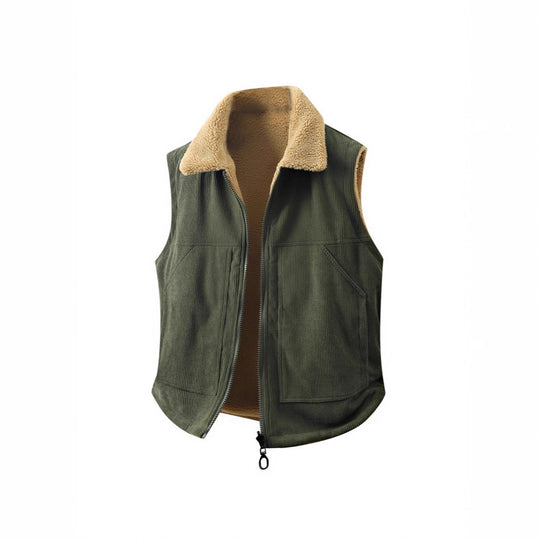Damen Sherpa-Fleeceveste mit Rippenkragen, durchgehendem Reißverschluss und Eingrifftaschen EB
