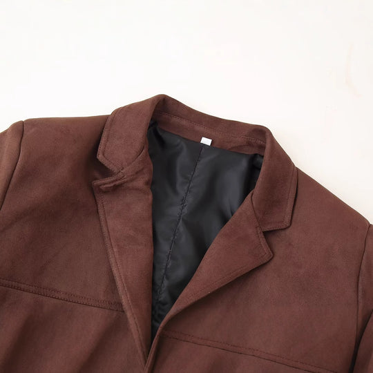 Damen Suede Blazerjacke EB