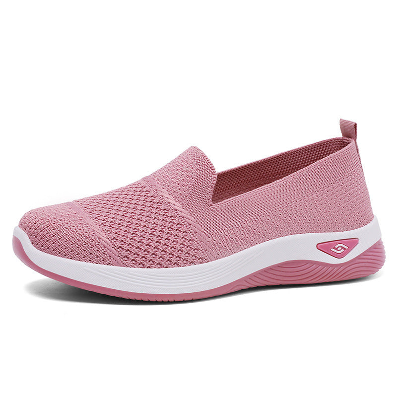 Damen Atmungsaktive Slip-On Freizeitschuhe mit elastischer Sohle EB