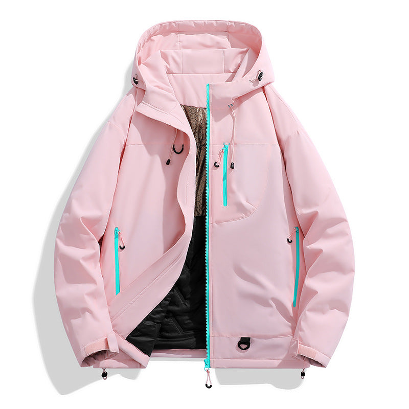 Herren technischer Kapuzenparka mit winddichter Membran, isolierter Innenlage und Multifunktions-Taschen EB