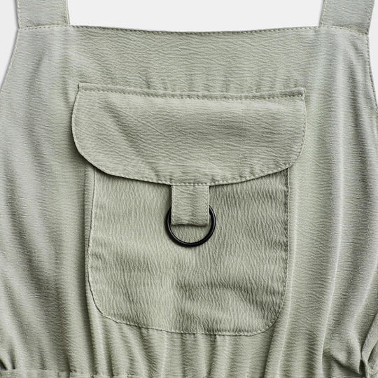 Damen Overall mit verstellbaren Trägern und praktischen Taschen EB