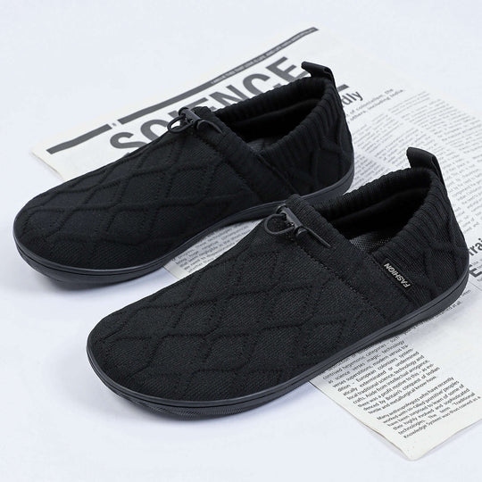 Damen nan gesteppter Strick-Slip-On mit elastischem Schlupfschaft und Kordelstopp EB