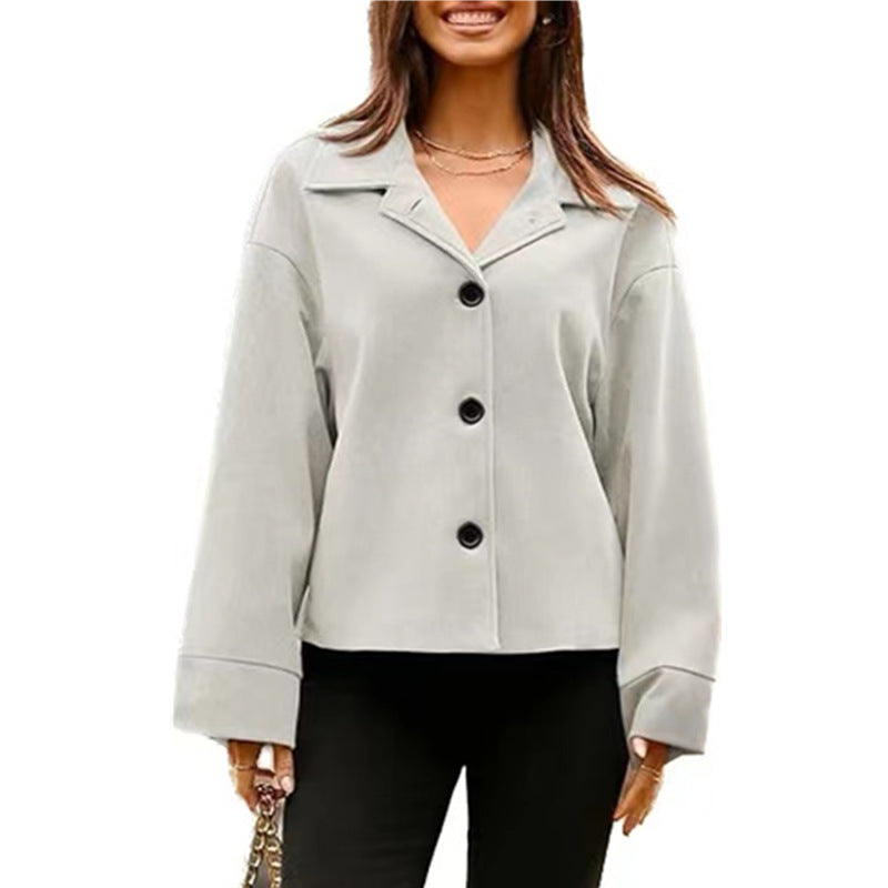 Damen Modische Oversized Blazerjacke mit schickem Schnitt EB