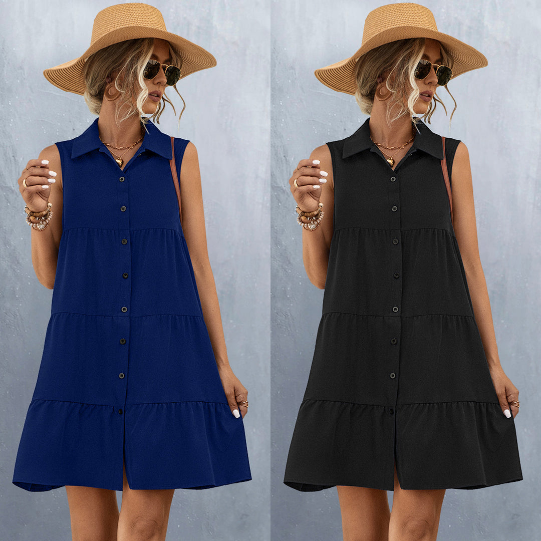 Damen Sommerkleid im lässigen Tierliniendesign EB