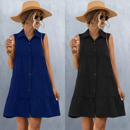 Damen Sommerkleid im lässigen Tierliniendesign EB