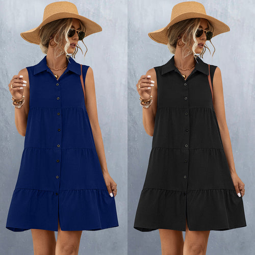 Damen Sommerkleid im lässigen Tierliniendesign EB