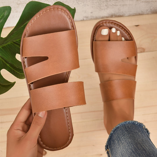 Damen Komfortable Riemchen-Sandalen mit modischem Schnitt EB