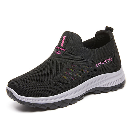 Damen Atmungsaktive Sneakers mit rutschfester Sohle und elastischem Einschlupf EB