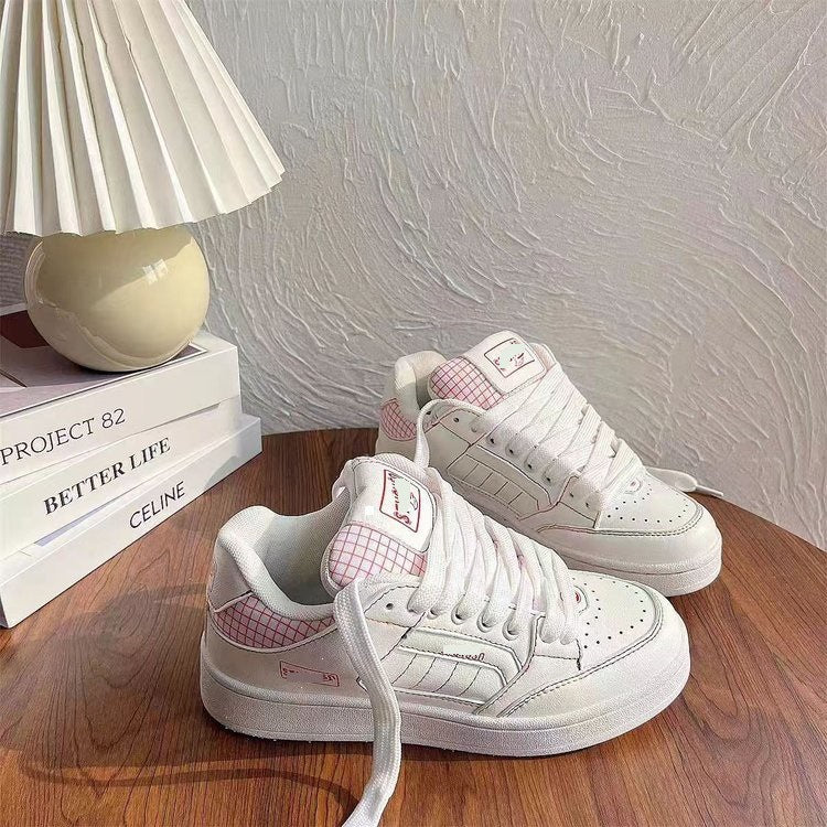 Damen Modische Sneakers mit kariertem Design und weicher Polsterung EB