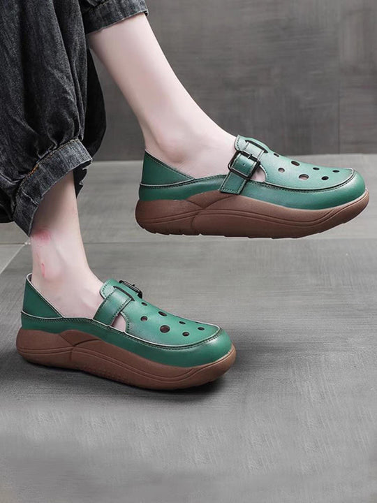 Damen Bequeme und modische Clogs mit verstellbarem Riemen und atmungsaktiver Sohle EB