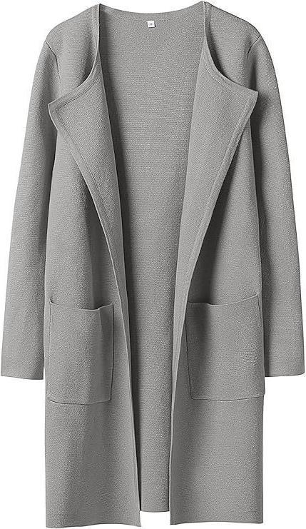 Damen Offener Strickmantel mit Taschen EB