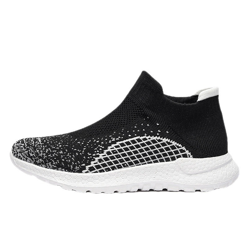 Damen Freizeit-Laufschuhe mit atmungsaktivem Strickdesign und rutschfester Sohle EB
