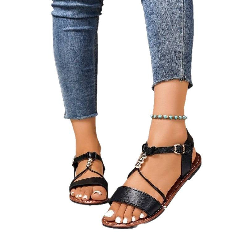 Damen modische Sandalen mit kunstvollem Riemen-Design EB