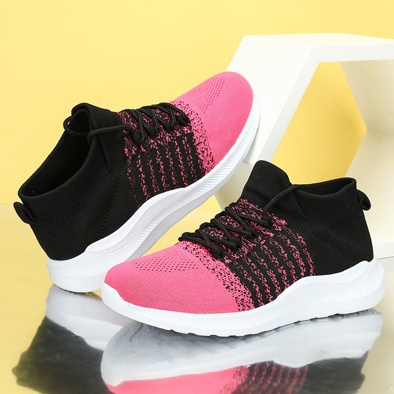Damen Sportliche und atmungsaktive Sneakers mit elastischem Schaft EB
