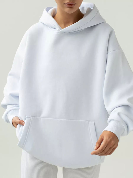 Damen nan oversized Kapuzenpullover mit Kängurutasche und dropped-shoulder Schnitt EB