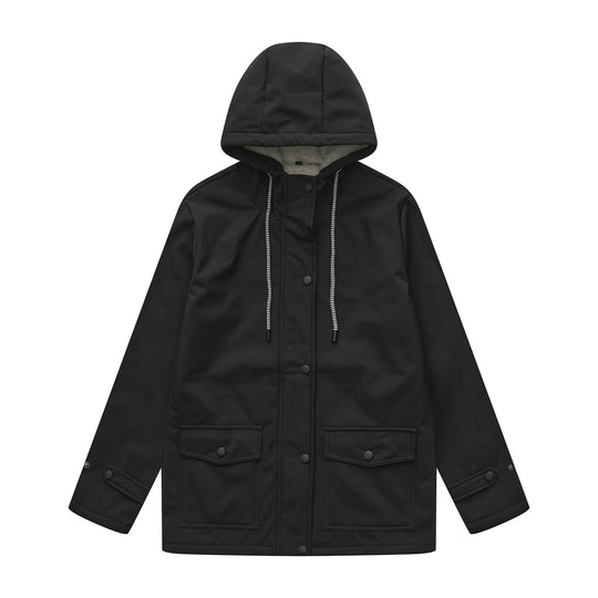 Damen wetterfeste Parkajacke mit verstellbarem Kordelzug EB