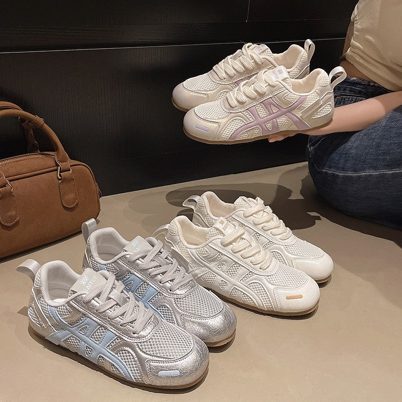 Damen Atmungsaktive Sneakers mit strukturiertem Obermaterial und rutschfester Sohle EB