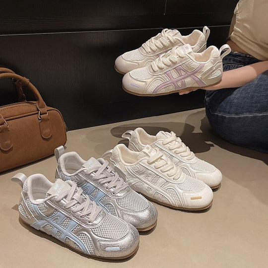 Damen Atmungsaktive Sneakers mit strukturiertem Obermaterial und rutschfester Sohle EB