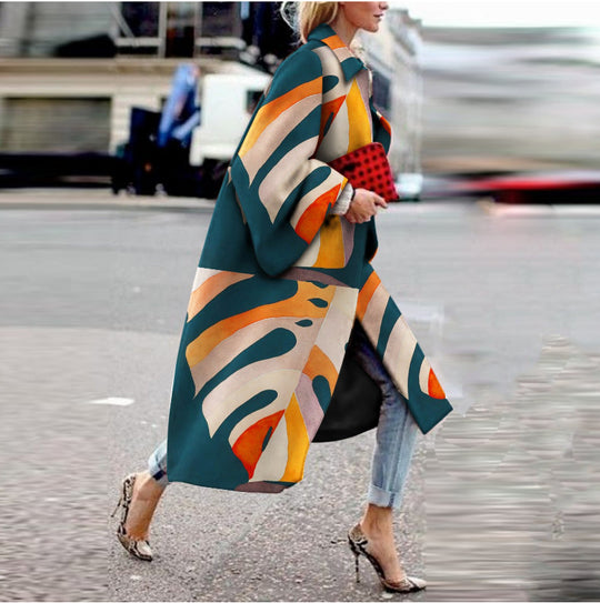 Damen Trendiger Kimono mit buntem Mandala-Muster EB