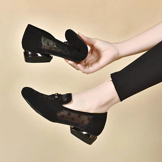 Damen Elegante Mokassins mit transparenter Struktur und geschmackvollen Details EB